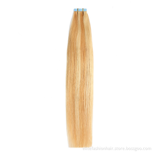 Top selling 100% Remy Human Straight Seamless Skin Weft Tape Hair Extensions double drawn Tape in Hair Extensions tape weft hair